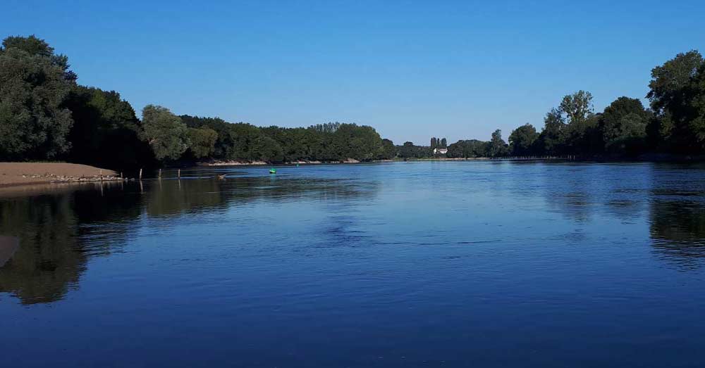 Vue sur la Loire pour le projet Instants de Loire réalisé par Liz à la Ligne